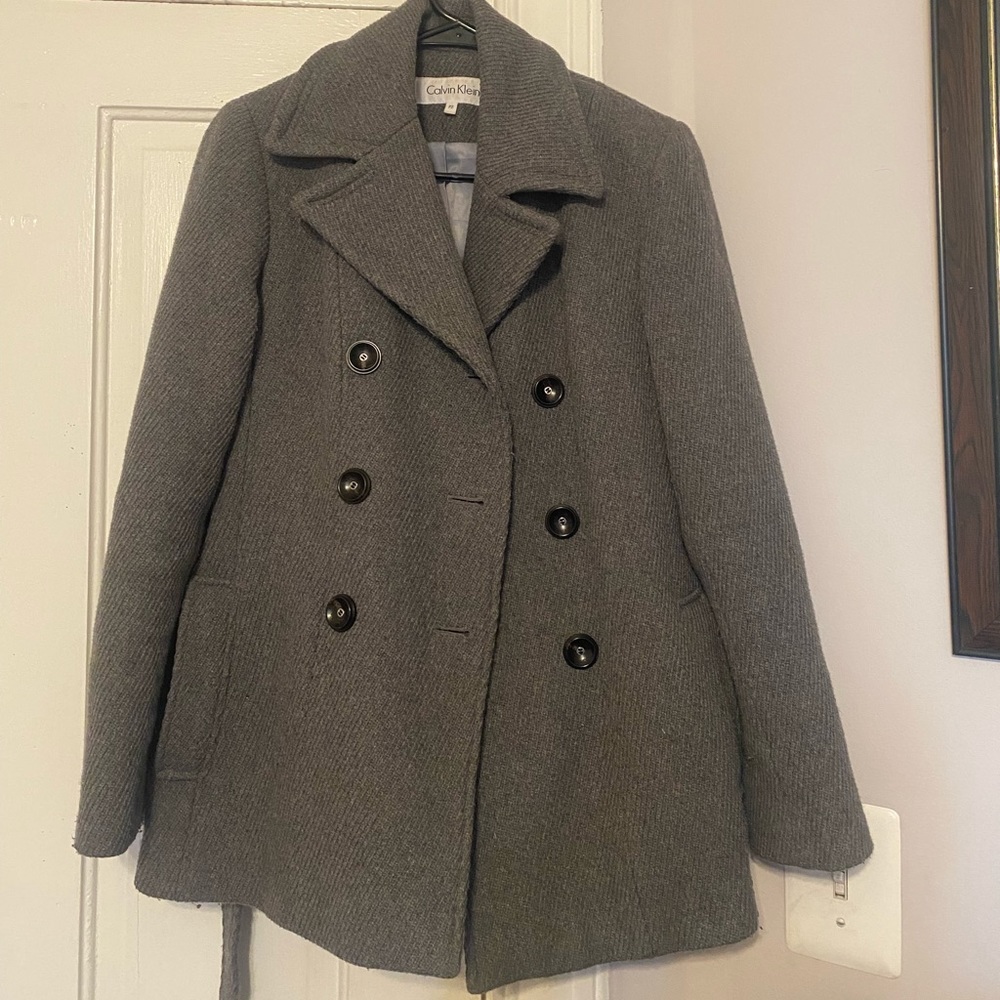 Grey Calvin Klein Pea Coat